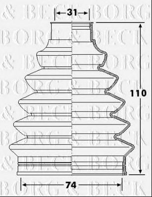 BORG & BECK bcb6232 -  Пыльник, приводной вал